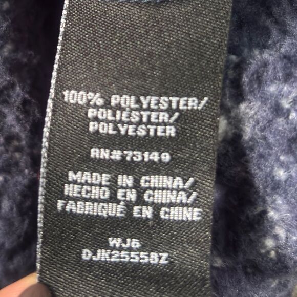 Dictionary Star Printed Sherpa Button Up Jacket - Picture 6 of 6